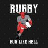 Rugby Run Like Hell Color Distressed Tapestry Official Rugby Merch