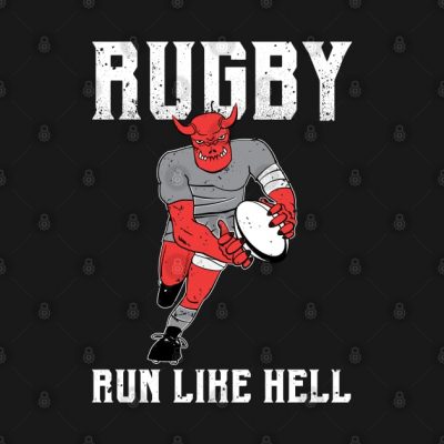 Rugby Run Like Hell Color Distressed Tapestry Official Rugby Merch