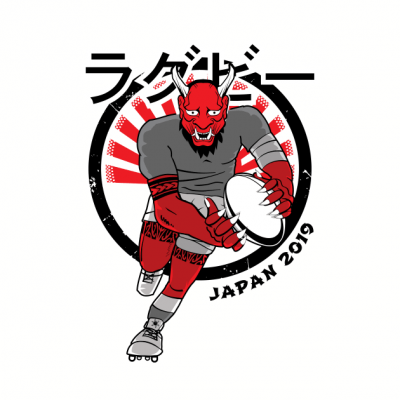 Rugby Japan Manga Demon 3 Tapestry Official Rugby Merch