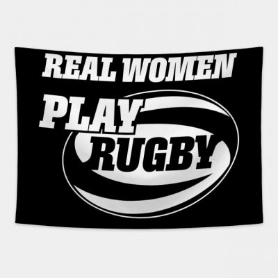 Real Women Play Rugby Tapestry Official Rugby Merch