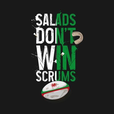 Wales Rugby Salads Dont Win Scrums Funny Rugby Throw Pillow Official Rugby Merch