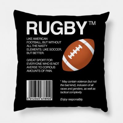 Rugby Throw Pillow Official Rugby Merch