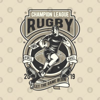 Champion League Rugby Throw Pillow Official Rugby Merch