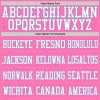 Custom Pink White-Light Blue Mesh Authentic Football Jersey