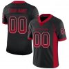 Custom Black Red-Gray Mesh Drift Fashion Football Jersey