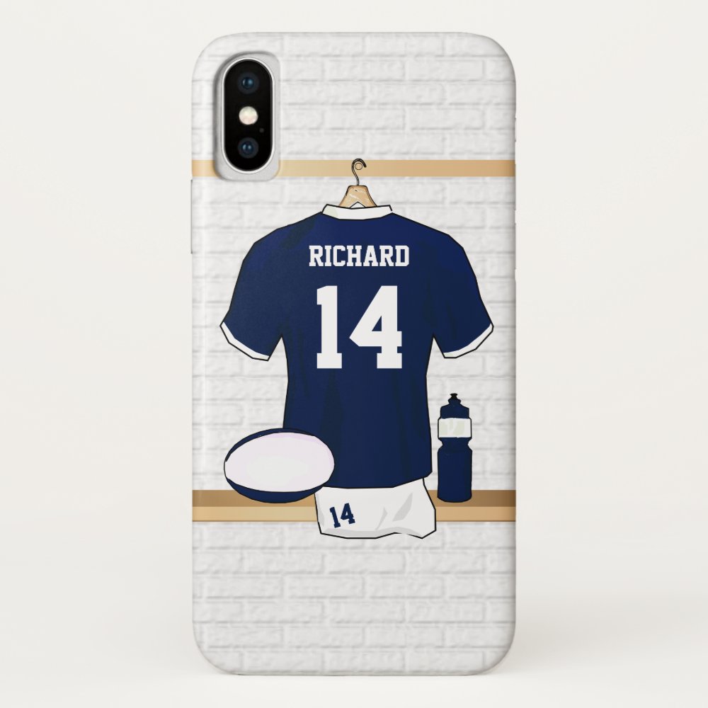 personalized rugby jersey in locker room case mate iphone case - Rugby Gifts Shop
