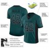 Custom Midnight Green Black-White Mesh Drift Fashion Football Jersey