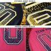 Custom Black Red-Old Gold Mesh Drift Fashion Football Jersey